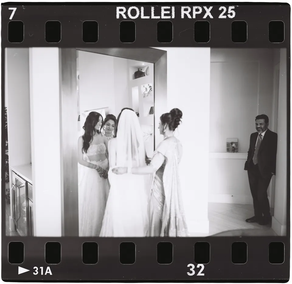 The bridal party — Rollei RPX 25, 35mm