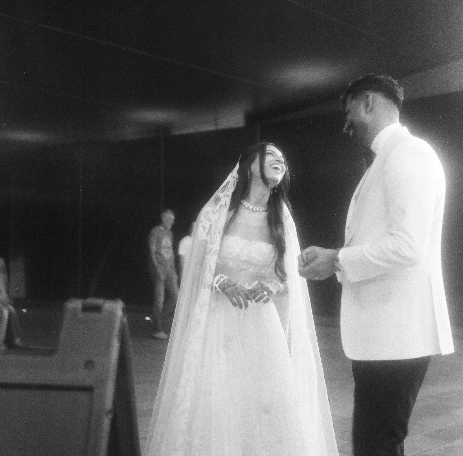 Sav + Shaz — exchanging their vows — Rolleiflex 6×6