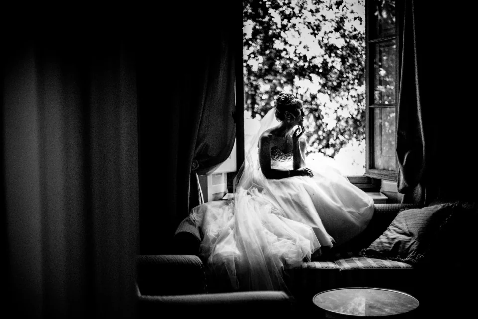 A quiet moment before the ceremony